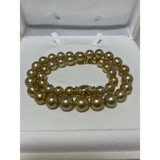 ミキモト(MIKIMOTO)の逸品！　ミキモト　南洋ゴールデン　白蝶パールネックレス　ダイヤ付　K18  (ネックレス)