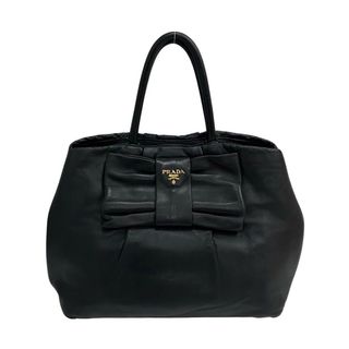 PRADA オレンジ フリル ハンドバッグ 極美品