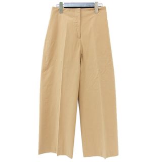 DES PRES デプレ パンツ ワイドパンツ ボトムス ズボン ベージュ 32(5号) クロップド丈 ハイウエスト センタープレス ストレッチ コットン 綿 きれいめ オフィス カジュアル 大人女子 エレガント 着回し シンプル ブランド【レディース】【中古】