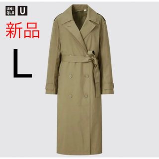 ユニクロ(UNIQLO)の新品　ユニクロ　ユー　オーバートレンチコート　Lサイズ　オリーブ(トレンチコート)