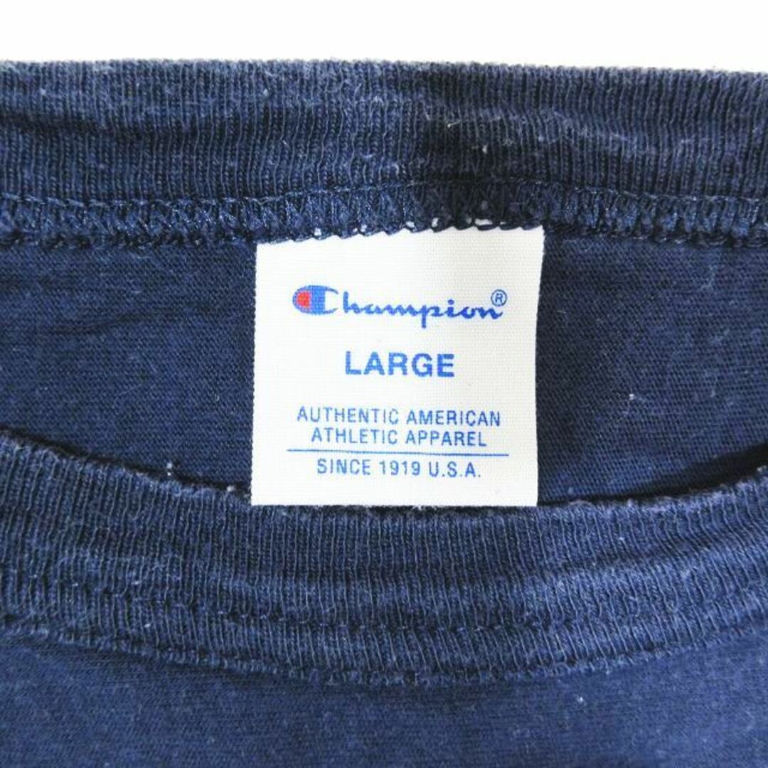 Champion(チャンピオン)のチャンピオン CHAMPION Tシャツ カットソー ボーダー クルーネック L メンズのトップス(Tシャツ/カットソー(半袖/袖なし))の商品写真