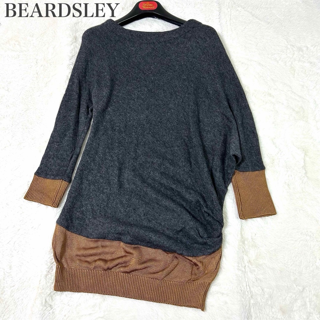 BEARDSLEY(ビアズリー)のビアズリー アシンメトリー 変形 ニット チュニック アンゴラ混 レディースのトップス(チュニック)の商品写真