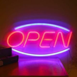 新品！ネオンサイン 看板 OPEN オープン アメリカン LED ライト(その他)