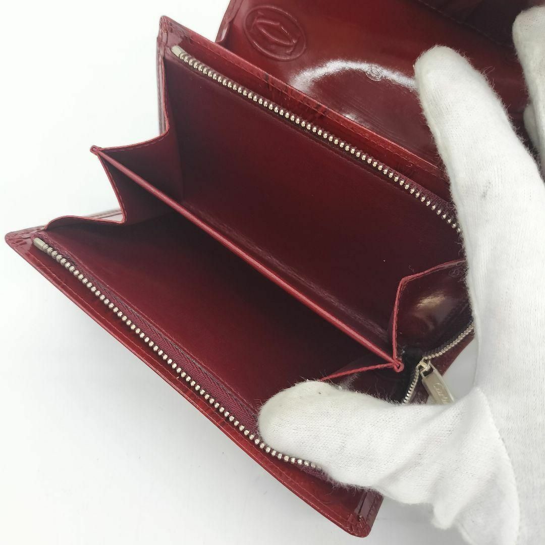 極美品✨カルティエ 二つ折り財布 ハッピーバースデー カーフスキン ボルドー