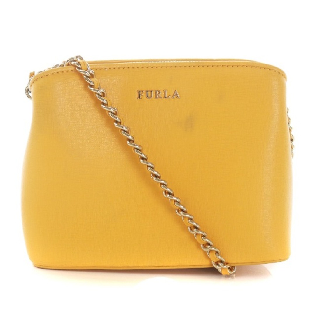 Furla(フルラ)のフルラ TESSA XS ショルダーバッグ レザー チェーン ロゴ 黄 イエロー レディースのバッグ(ショルダーバッグ)の商品写真