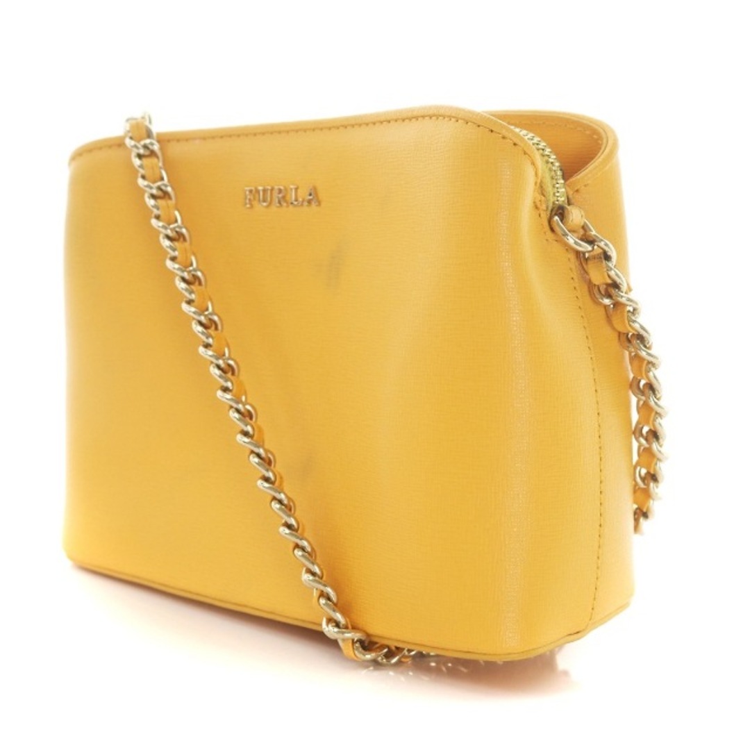 Furla(フルラ)のフルラ TESSA XS ショルダーバッグ レザー チェーン ロゴ 黄 イエロー レディースのバッグ(ショルダーバッグ)の商品写真