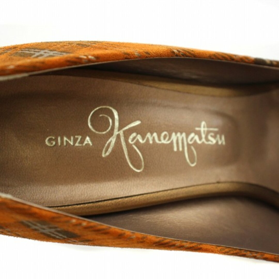 GINZA Kanematsu(ギンザカネマツ)の銀座かねまつ パンプス ハイヒール スエード グレンチェック 23.0cm  レディースの靴/シューズ(ハイヒール/パンプス)の商品写真