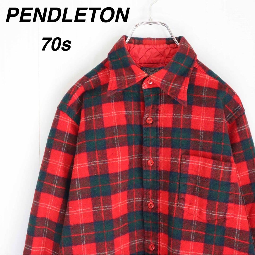 70s PENDLETON vintage wool shirt アメリカ製