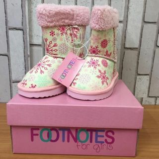 AB）ムートンブーツ 16cm キッズ FOOTNOTES コストコ 新品タグ付(ブーツ)