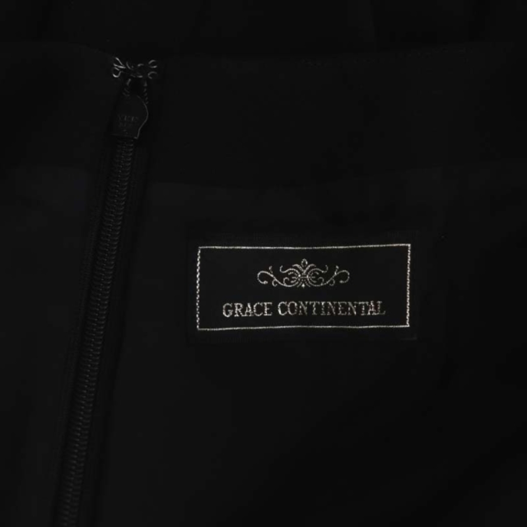 GRACE CONTINENTAL(グレースコンチネンタル)のグレースコンチネンタル デコルテパフワンピース 長袖 ロング 36 黒 ブラック レディースのワンピース(ロングワンピース/マキシワンピース)の商品写真