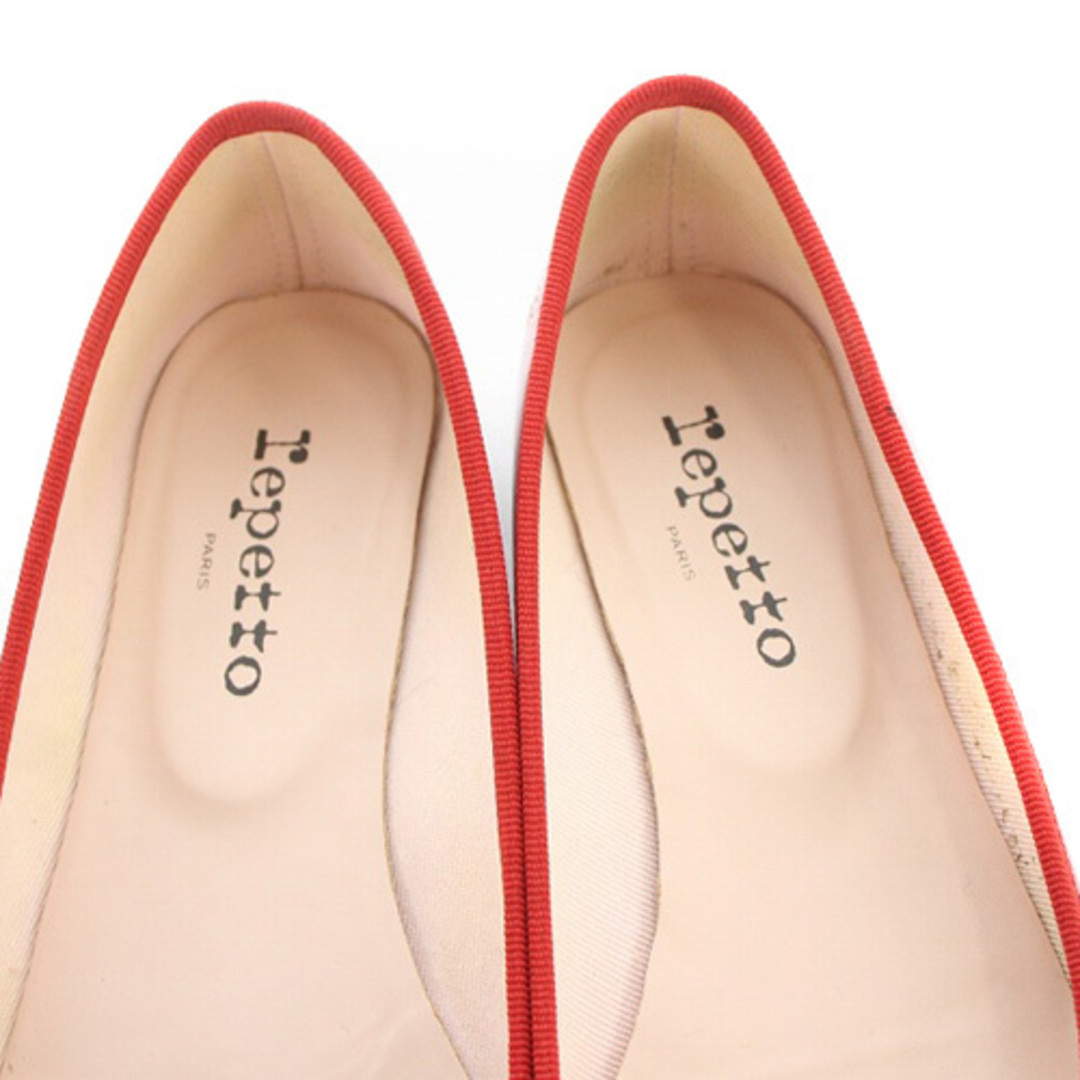 repetto(レペット)のレペット エナメル ポインテッドトゥ バレエシューズ 38 24cm 赤 レディースの靴/シューズ(バレエシューズ)の商品写真