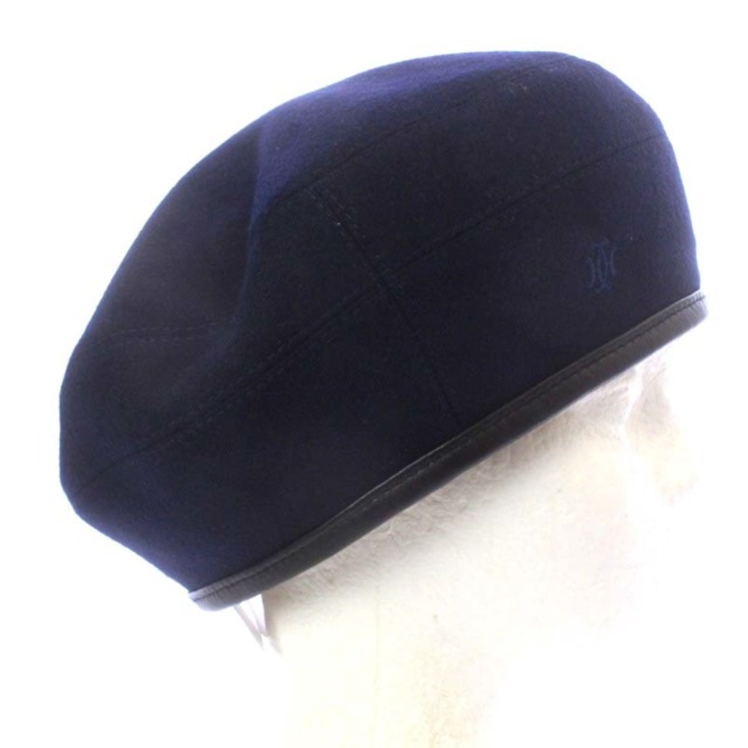 ハンチング/ベレー帽エルメス 202016N Saint-Honore beret 58 紺