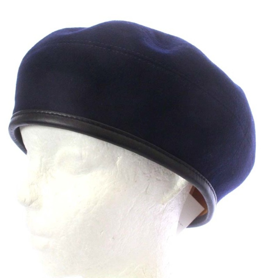 Hermes(エルメス)のエルメス 202016N Saint-Honore beret 58 紺 レディースの帽子(ハンチング/ベレー帽)の商品写真