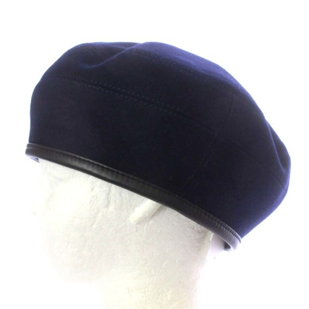 Hermes(エルメス)のエルメス 202016N Saint-Honore beret 58 紺 レディースの帽子(ハンチング/ベレー帽)の商品写真