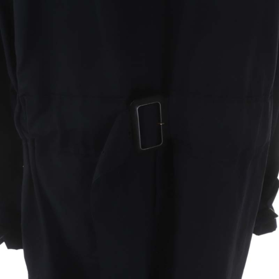 ADORE(アドーア)のアドーア コットンナイロンノーカラーコート スプリングコート ロング 38 紺 レディースのジャケット/アウター(スプリングコート)の商品写真