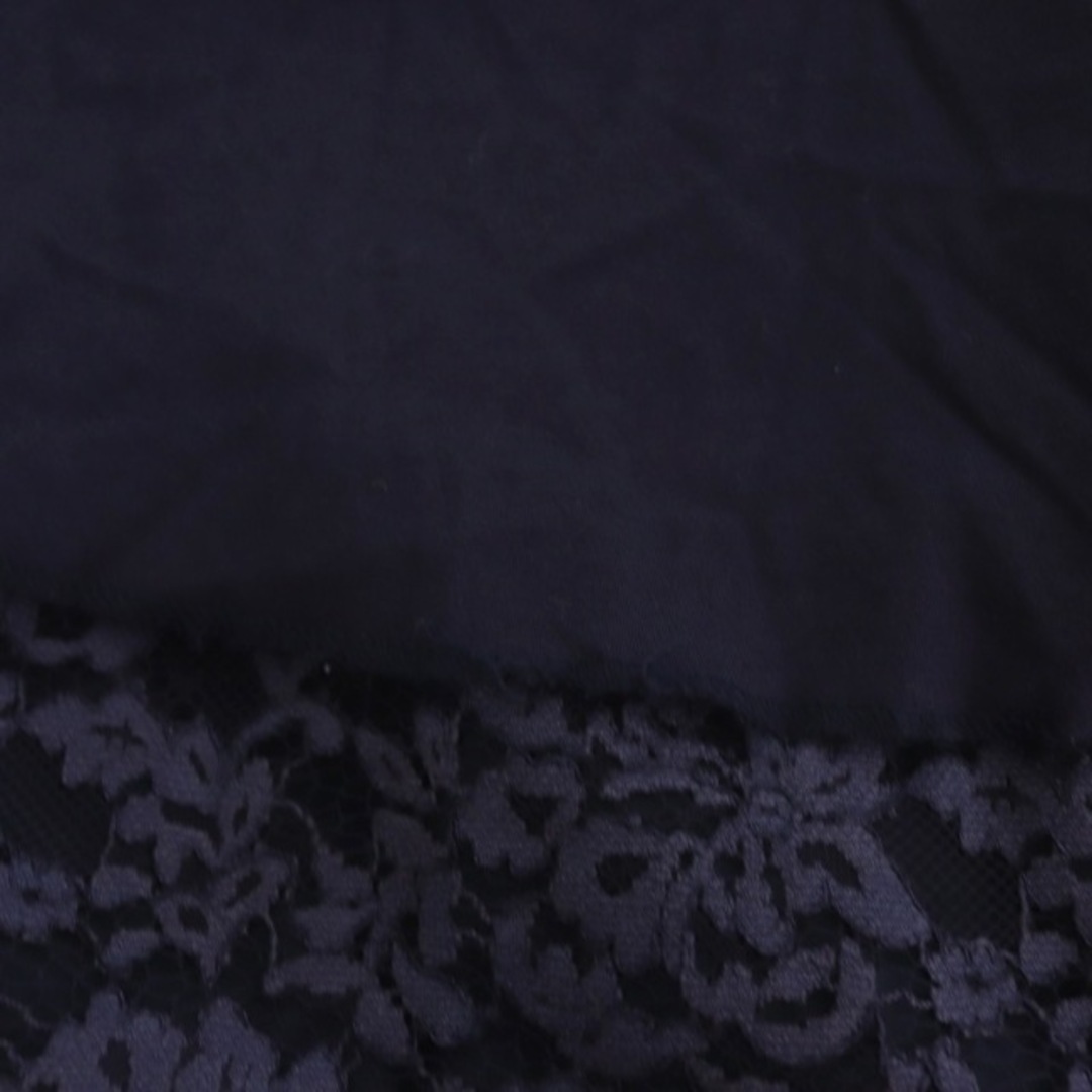 LANVIN en Bleu(ランバンオンブルー)のランバンオンブルー レース切替 花柄 ワンピース ロング 半袖 38 紺 レディースのワンピース(ロングワンピース/マキシワンピース)の商品写真