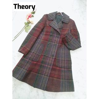 theory 21AW カシミヤ混ダブルフェイス　ダブルブレストコート　黒　P