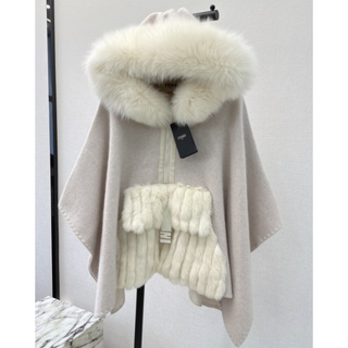 美品✨ フェンディ FENDI ファー カーディガン カシミヤ100%