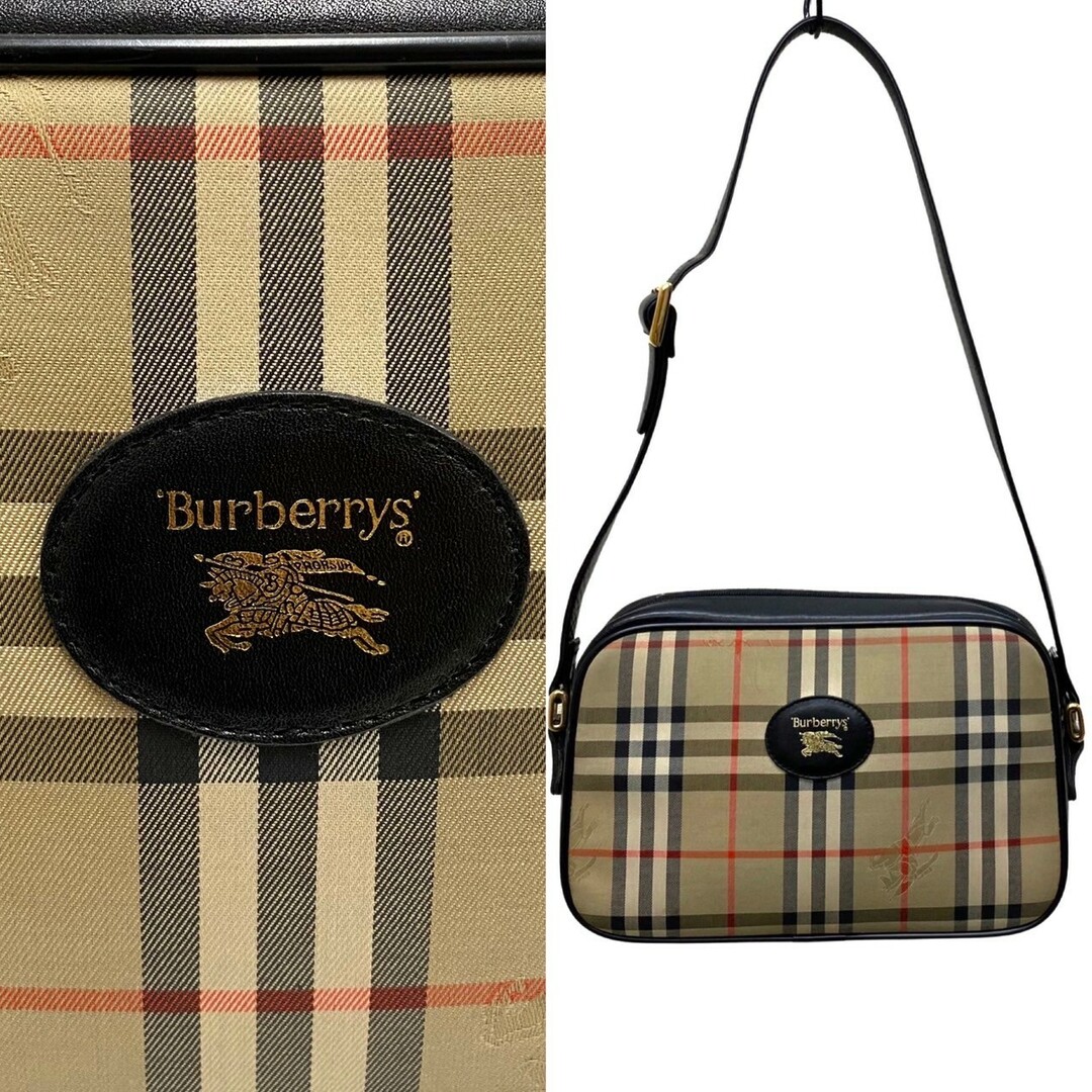 BURBERRY - 極 美品 Burberrys バーバリーズ ノバチェック レザー 本革