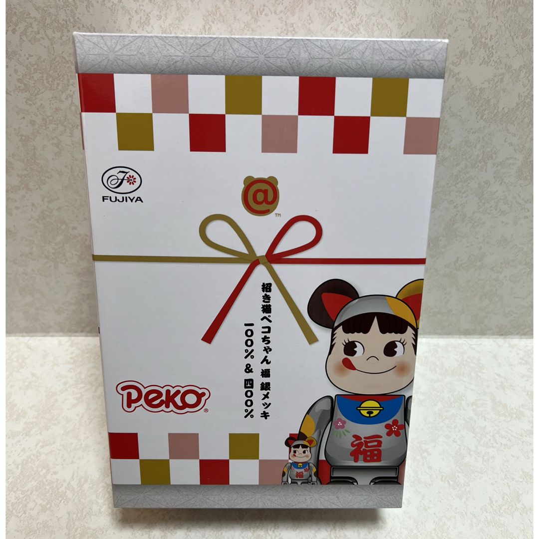 BE@RBRICK 招き猫 ペコちゃん 福 銀メッキ 100% 400% BE@RBRICK 招き猫 ペコちゃん 福 銀メッキ 100% 400%