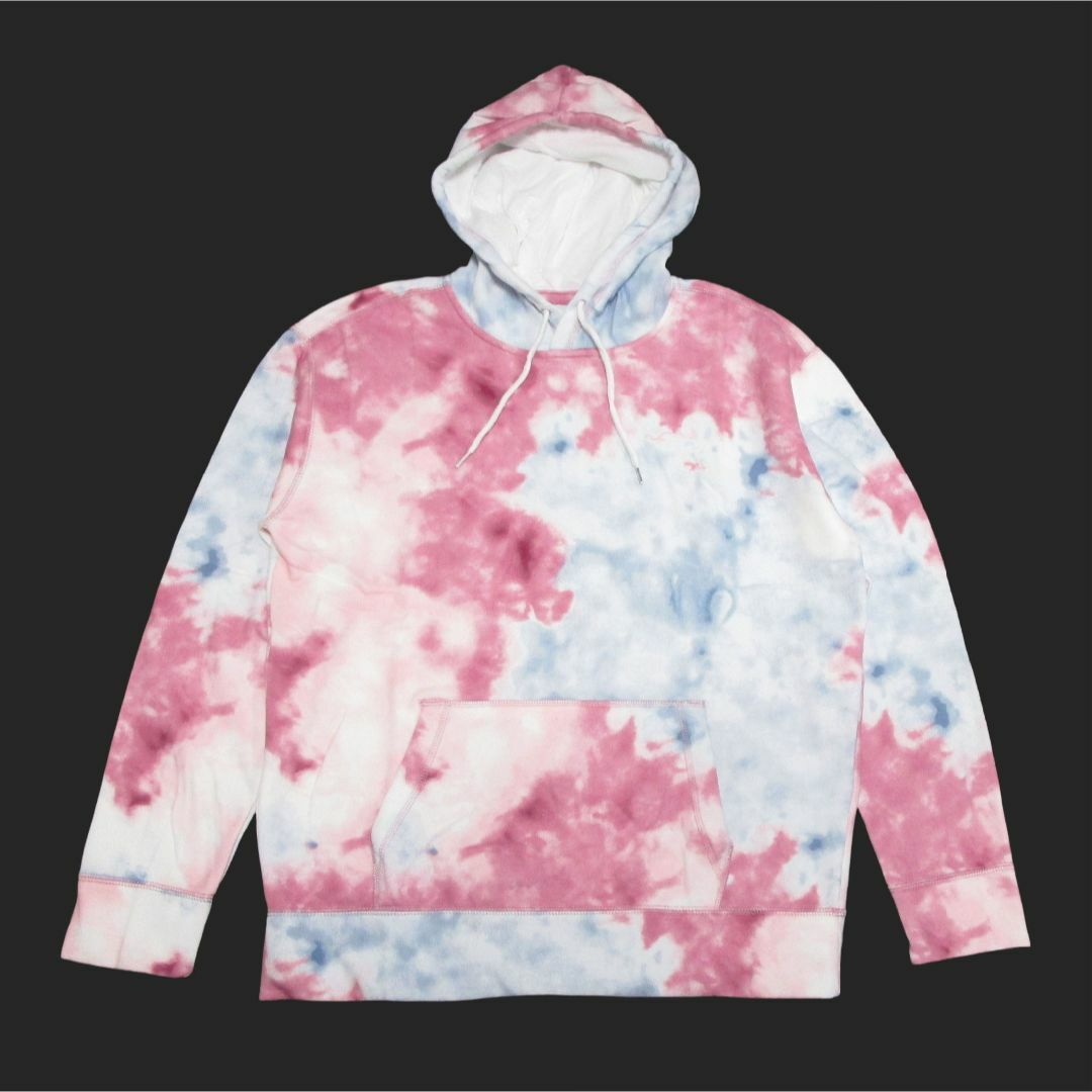 Hollister(ホリスター)の★新品★ホリスター★タイダイプルオーバーパーカー (Pink/Blue/XXL) メンズのトップス(パーカー)の商品写真