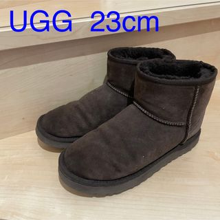 アグ(UGG)のアグ ムートンブーツ ブーツ ショート ムートン 焦茶 ブラウン 茶色 23cm(ブーツ)