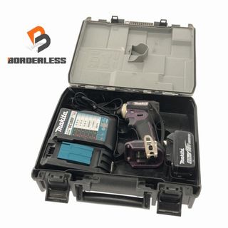 マキタ(Makita)の☆中古品☆makita マキタ 18V 充電式インパクトドライバー TD172D 紫/パープル 6.0Ahバッテリー1個(BL1860B) 充電器 ケース 80947(工具)