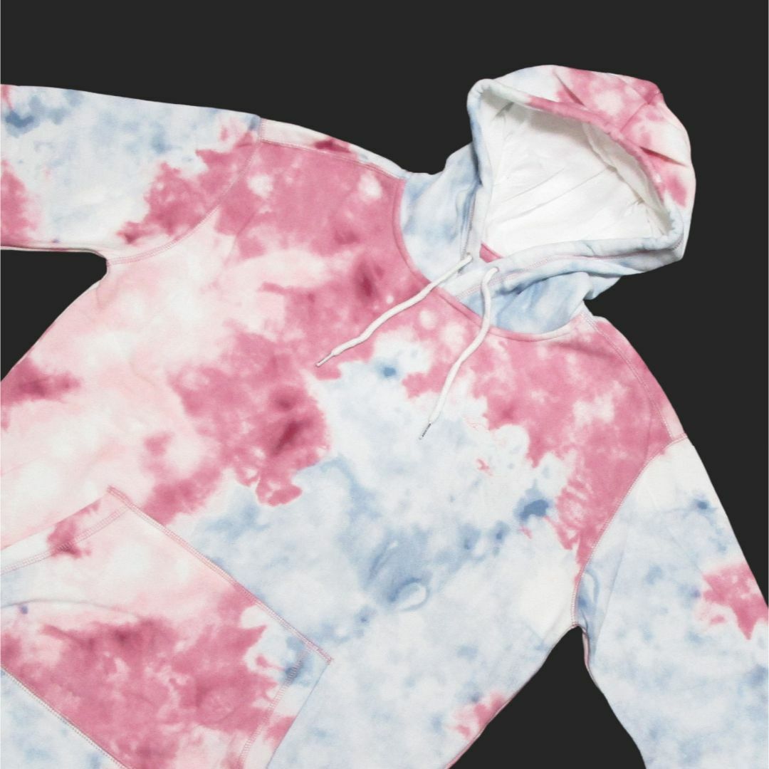 Hollister(ホリスター)の★新品★ホリスター★タイダイプルオーバーパーカー (Pink/Blue/XL) メンズのトップス(パーカー)の商品写真