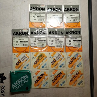 AKRON　リーダー　4x〜7x　14個セット(釣り糸/ライン)