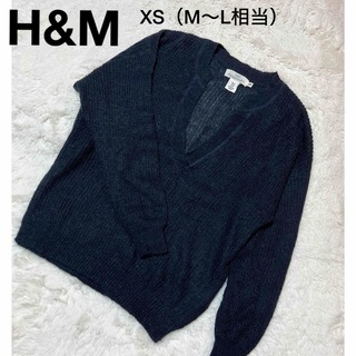 エイチアンドエム(H&M)のエイチアンドエム　H&M  モヘア　M ネイビー　ニット　セーター　トップス(ニット/セーター)