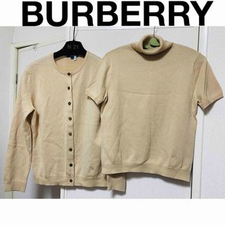 バーバリー(BURBERRY)の美品　状態考慮　バーバリーロンドン　アンサンブル　カーディガン　半袖ニット(アンサンブル)