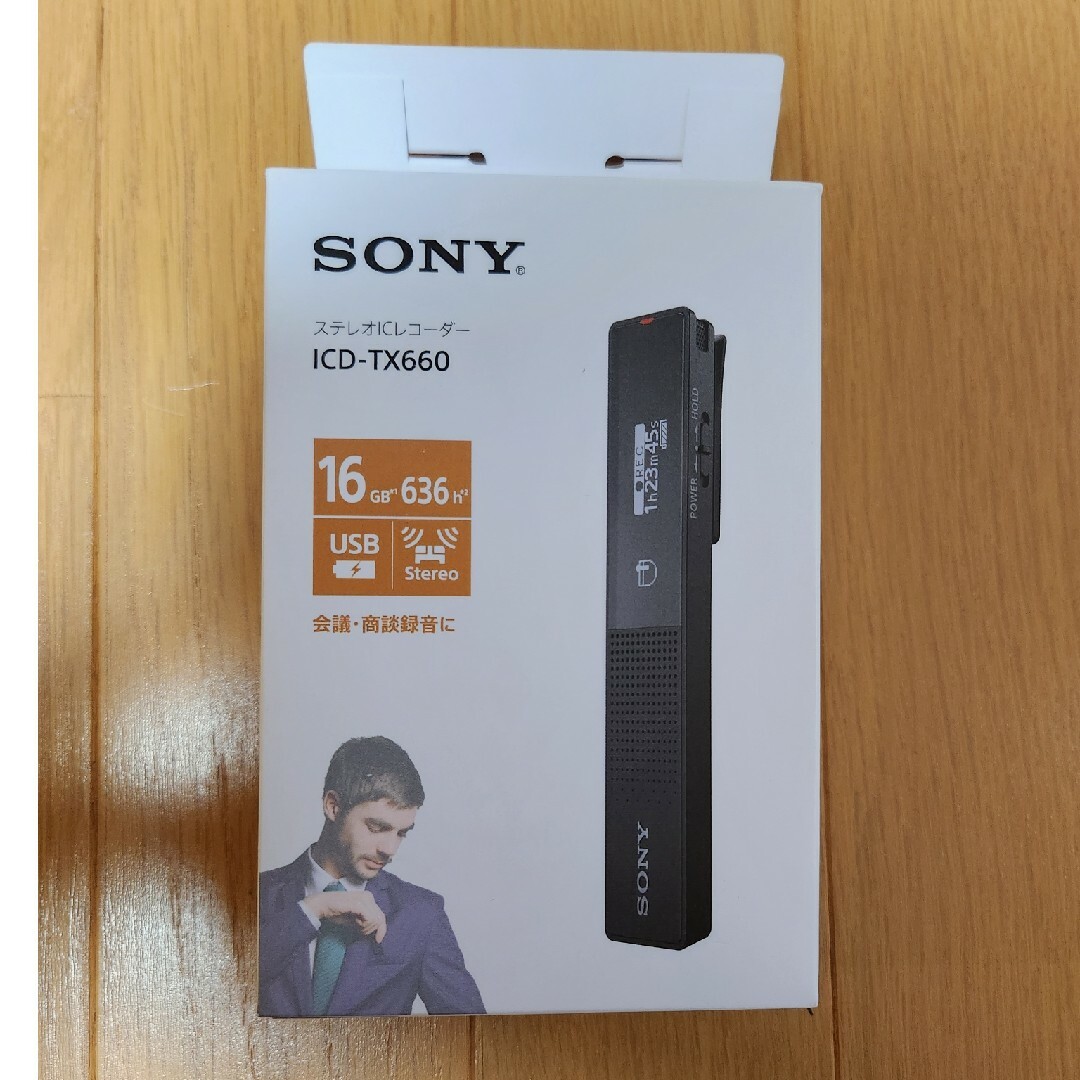 SONY(ソニー)のSONY ステレオICレコーダー ブラック ICD-TX660 スマホ/家電/カメラのオーディオ機器(その他)の商品写真