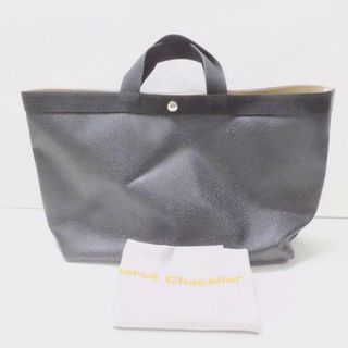 エルベシャプリエ(Herve Chapelier)のHerve Chapelier エルベシャプリエ 705GP スクエアトートバッグ 1点 コーテッドキャンバス 黒×黒 ノワール 銀ボタン A4サイズ 鞄 レディース AU2261W2 (トートバッグ)