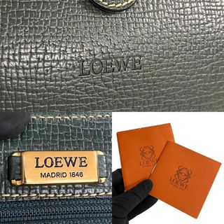 極 美品 希少品 LOEWE ロエベ バルセロナ ロゴ 刻印 レザー 本