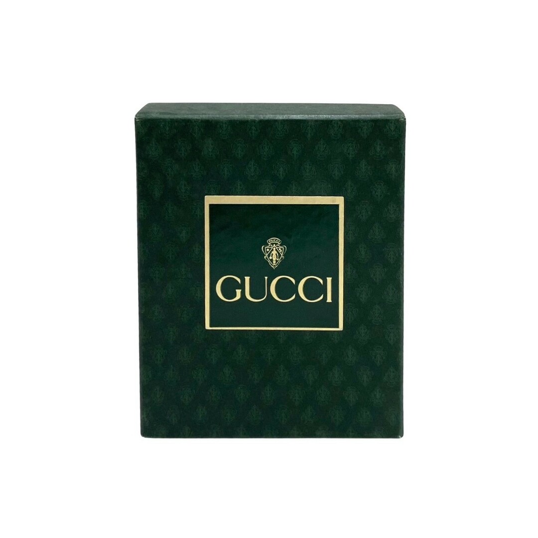 Gucci(グッチ)の極 美品 保存箱 保存袋付 GUCCI グッチ オールドグッチ ベルト 金具 オーストリッチ レザー 本革 バングル ブレスレット ブラック 01904 レディースのアクセサリー(ブレスレット/バングル)の商品写真