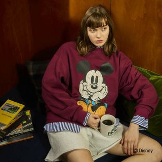 シンゾーン(Shinzone)の新品THE SHINZONE MICKEY SWEATミッキースエット ボルドー(トレーナー/スウェット)