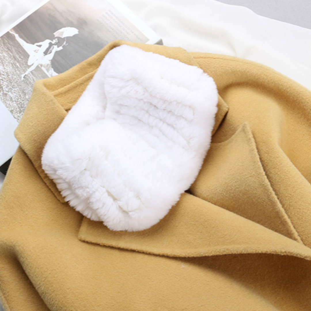 ◆新品◆限定 柔らかな毛皮の レッキス編み込み◆スヌードホワイト レディースのファッション小物(スヌード)の商品写真