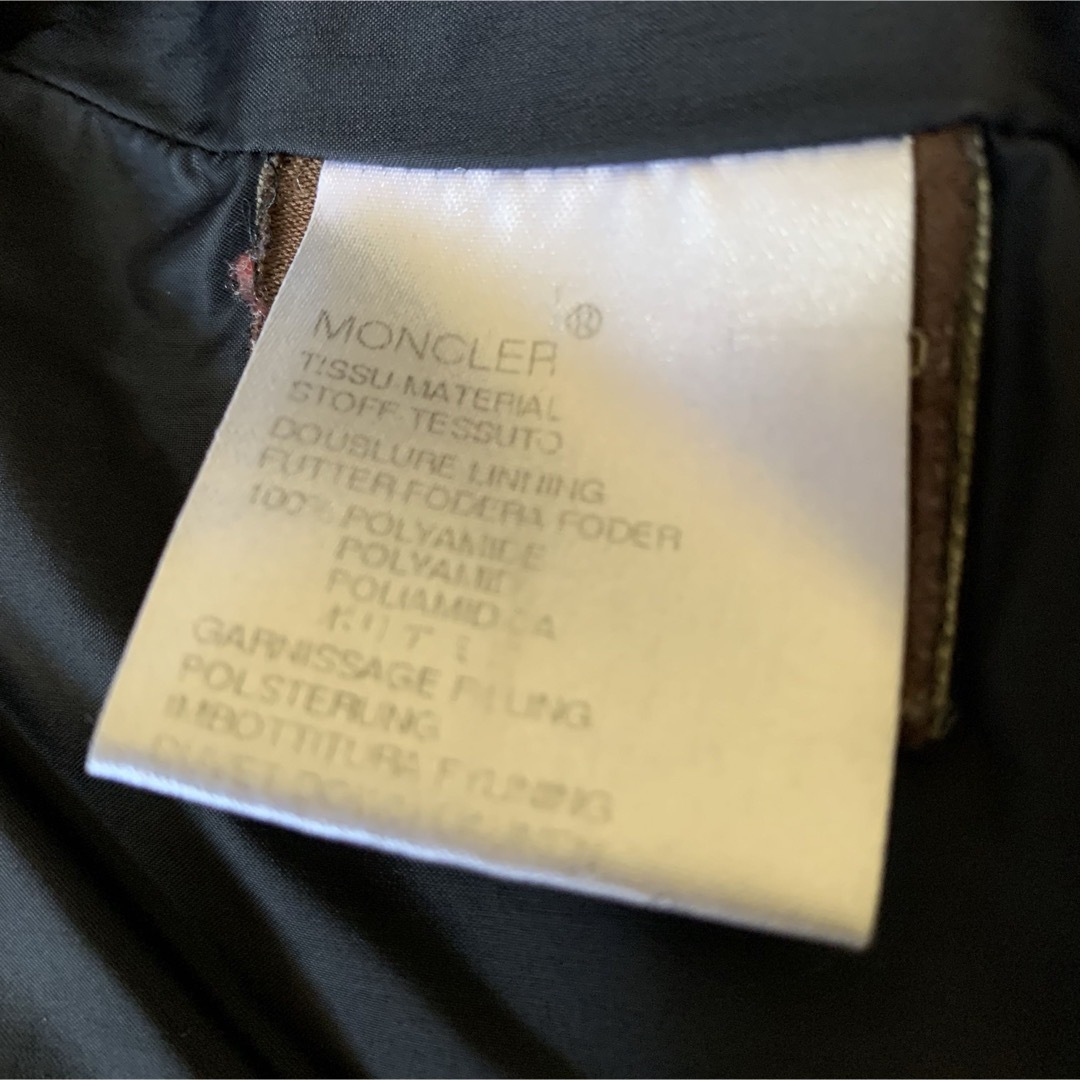 MONCLER(モンクレール)のモンクレール　ダウンジャケット　レディース　サイズ0　茶タグ　Aライン　ブラック レディースのジャケット/アウター(ダウンジャケット)の商品写真