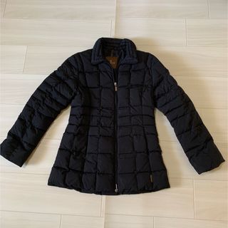 モンクレール(MONCLER)のモンクレール　ダウンジャケット　レディース　サイズ0　茶タグ　Aライン　ブラック(ダウンジャケット)