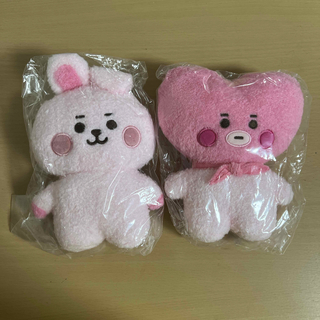 ビーティーイシビル(BT21)のピンクたっとん Sサイズ TATA&COOKY(キャラクターグッズ)