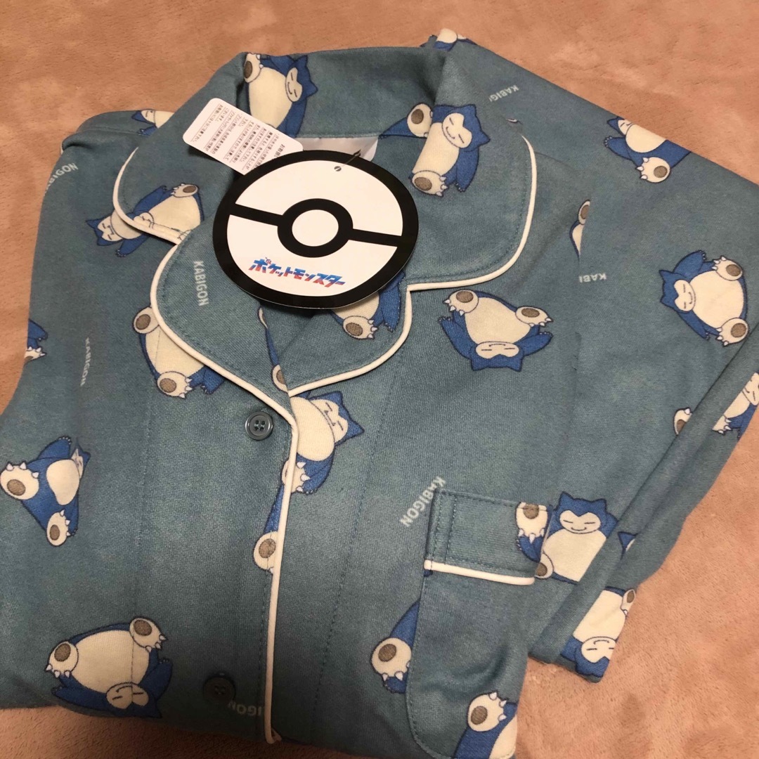 新品 レディース カビゴン ポケモン 長袖 長ズボン 前あき パジャマ