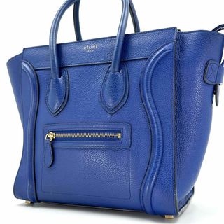 CELINE✩.*˚ ラゲージ ナノ ショッパーショルダーバッグ レザー ブルー