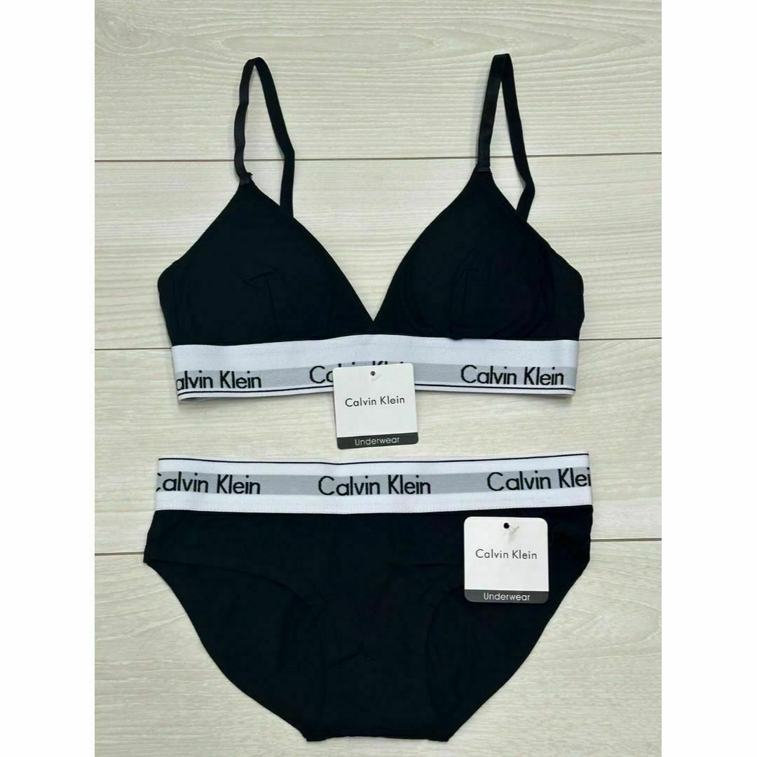 Calvin Klein(カルバンクライン)の新品未使用 Lサイズ カルバンクライン レディース ブラ ショーツ セット レディースの下着/アンダーウェア(ショーツ)の商品写真