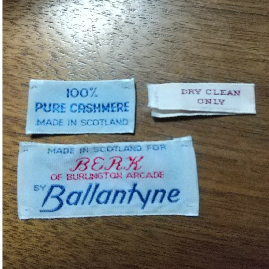 BALLANTYNE CASHMERE(バランタインカシミヤ)のBERK別注Ballantyneアーガイル 推定80s頃 カシミヤ 美品 メンズのトップス(ニット/セーター)の商品写真