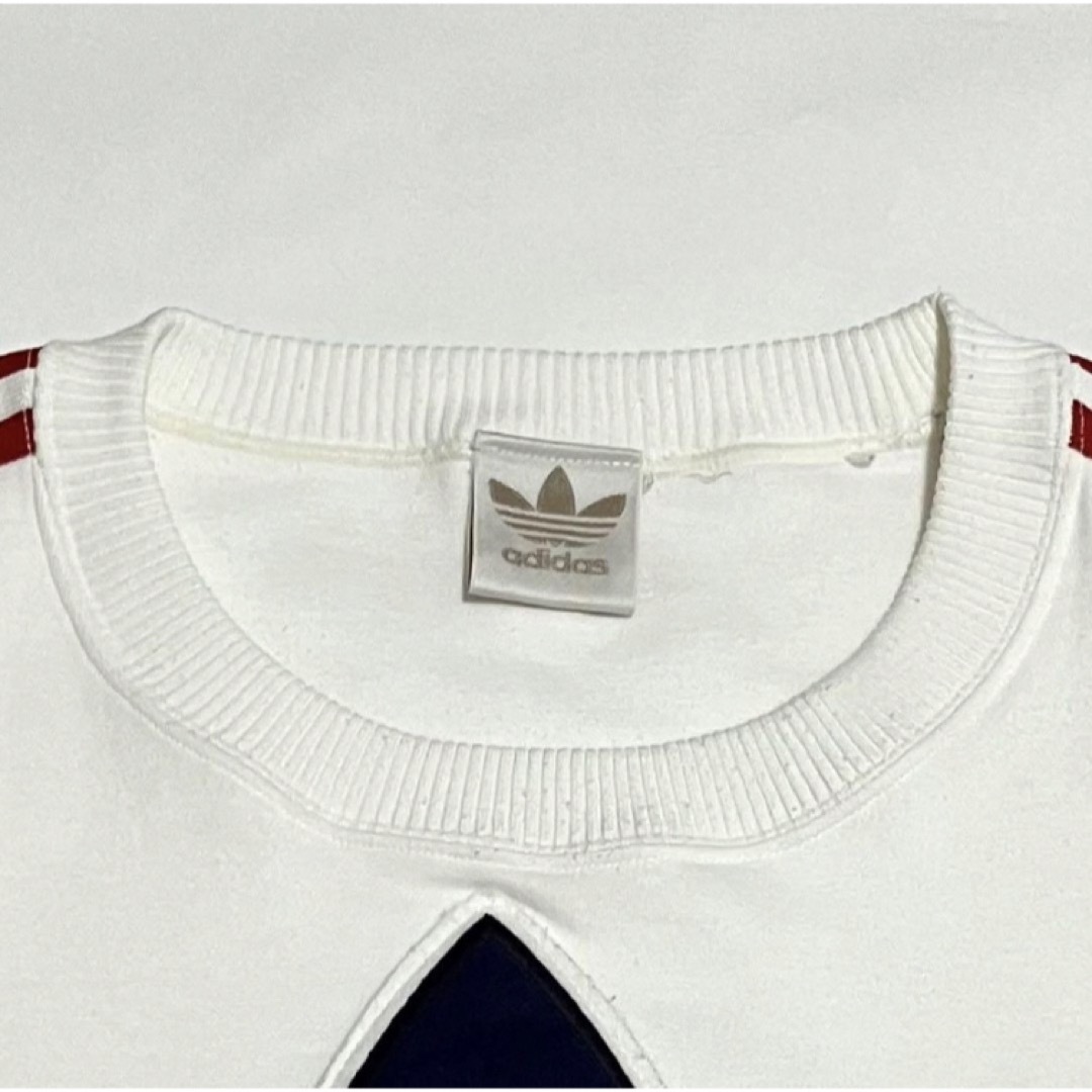 【希少】adidas　スウェット　トレフォイル　デサント社　銀タグ　3本ライン