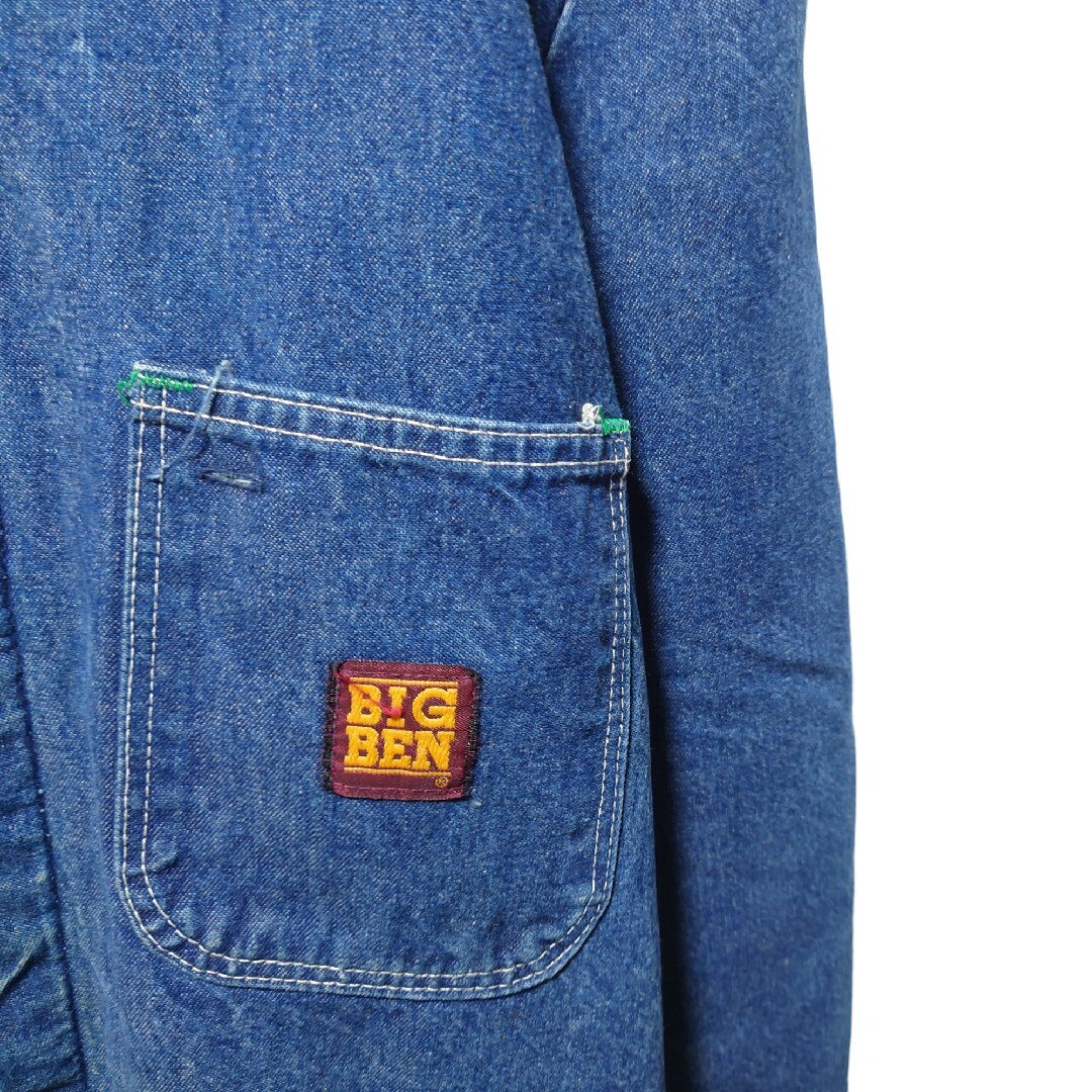 【BIG BEN】80's 茶タグ USA製 デニムカバーオール S-175 メンズのジャケット/アウター(カバーオール)の商品写真