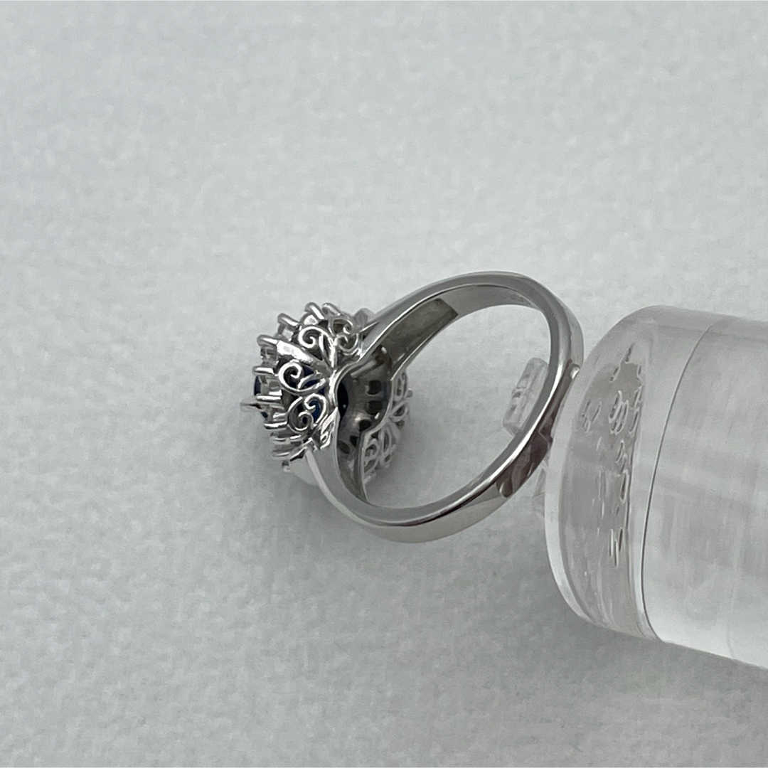 pt900 ブルーサファイア1ct ダイヤ0.5ct リング レディースのアクセサリー(リング(指輪))の商品写真