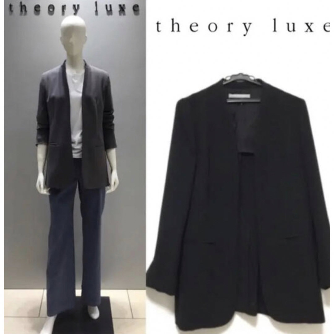 【DONNA】【L】theory luxe ノーカラージャケット レディース