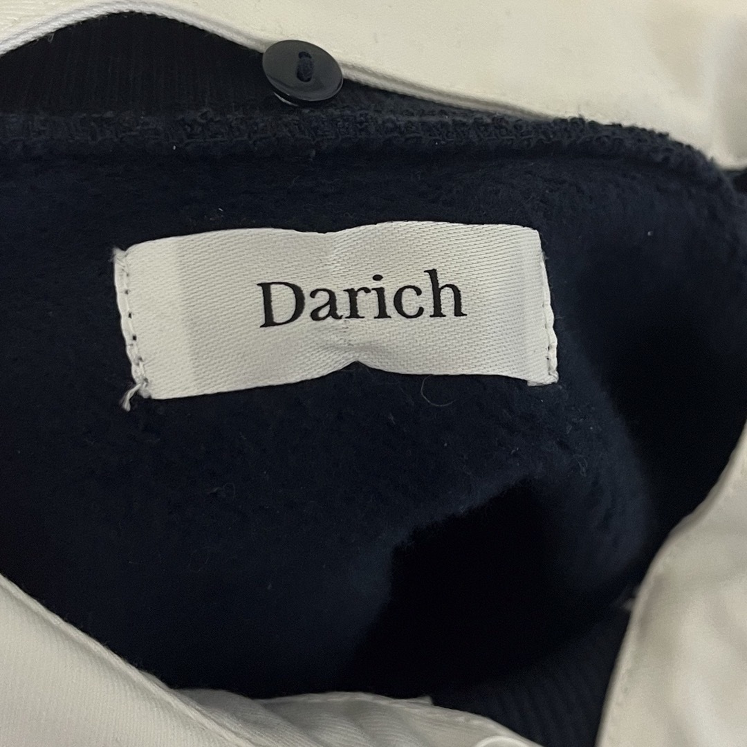 新品未使用 Darich ツイードアップリケスウェットトップス ネイビー