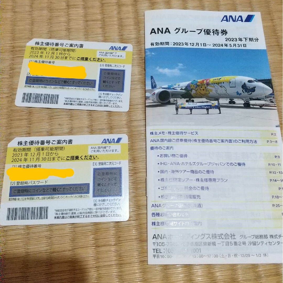 ANA(全日本空輸)(エーエヌエー(ゼンニッポンクウユ))のANA株主優待券　有効期限2024年11月30日 チケットの優待券/割引券(その他)の商品写真